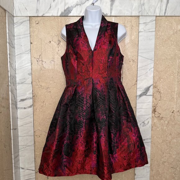 Vince Camuto Fit & Flare Flame Dress NBW - Picture 1 of 6